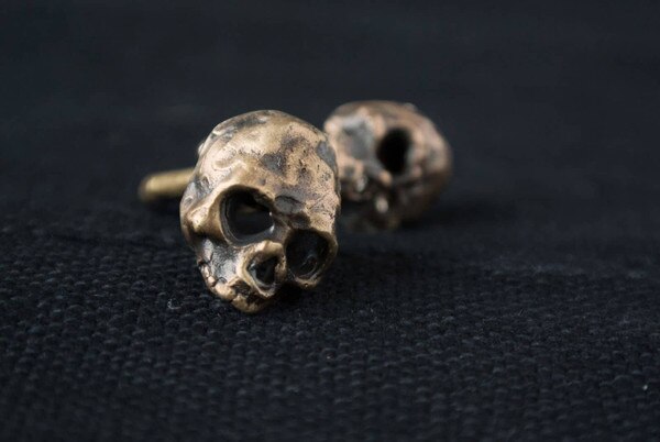 Mikey Skull Cuff Links Bronze
